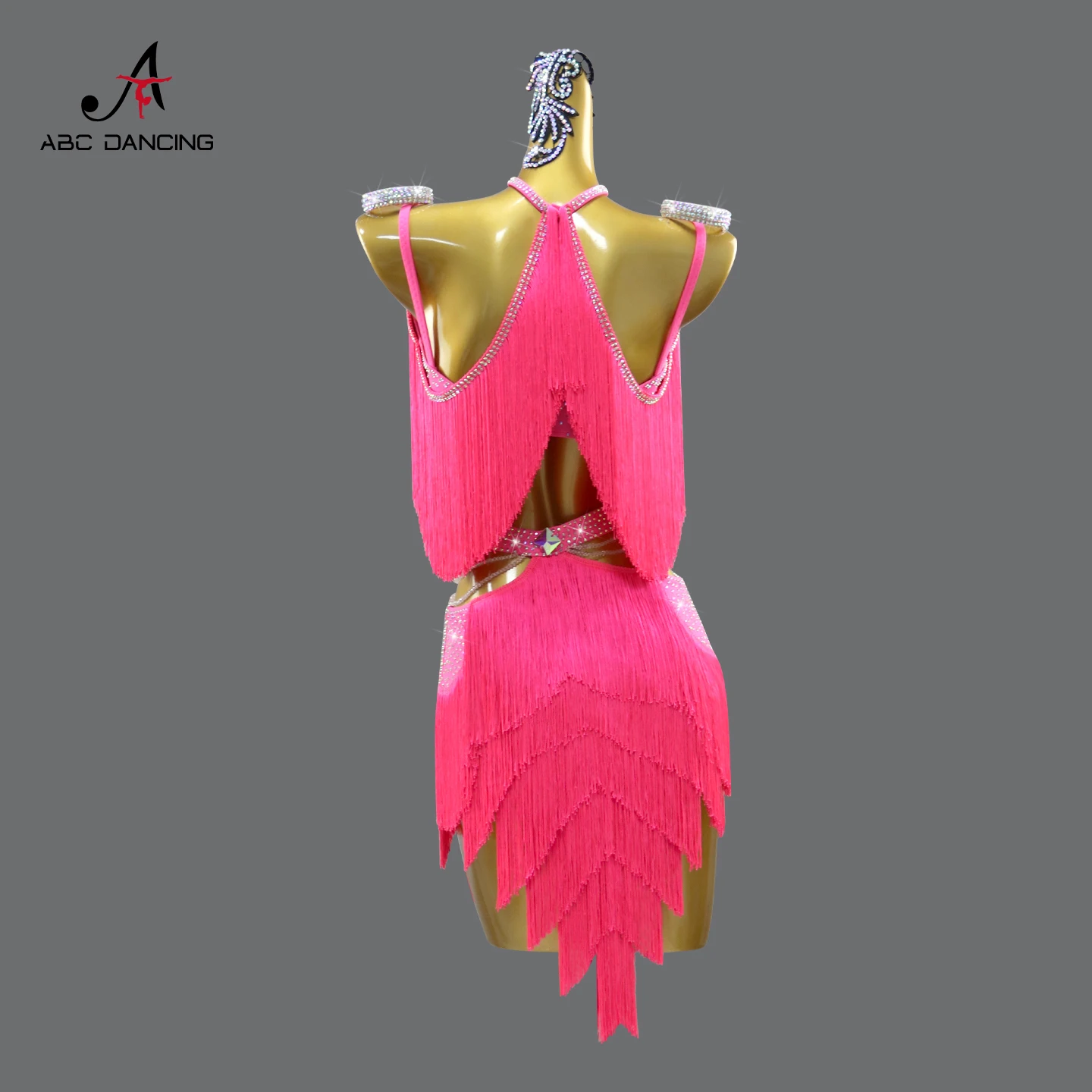 Strój do tańca latynoamerykańskiego, spódnica, sukienka taneczna, kostium sceniczny, odzież sportowa na zawody, damski strój wieczorowy na bal, strój z rozcięciem, kostium dla dziewcząt, 2025