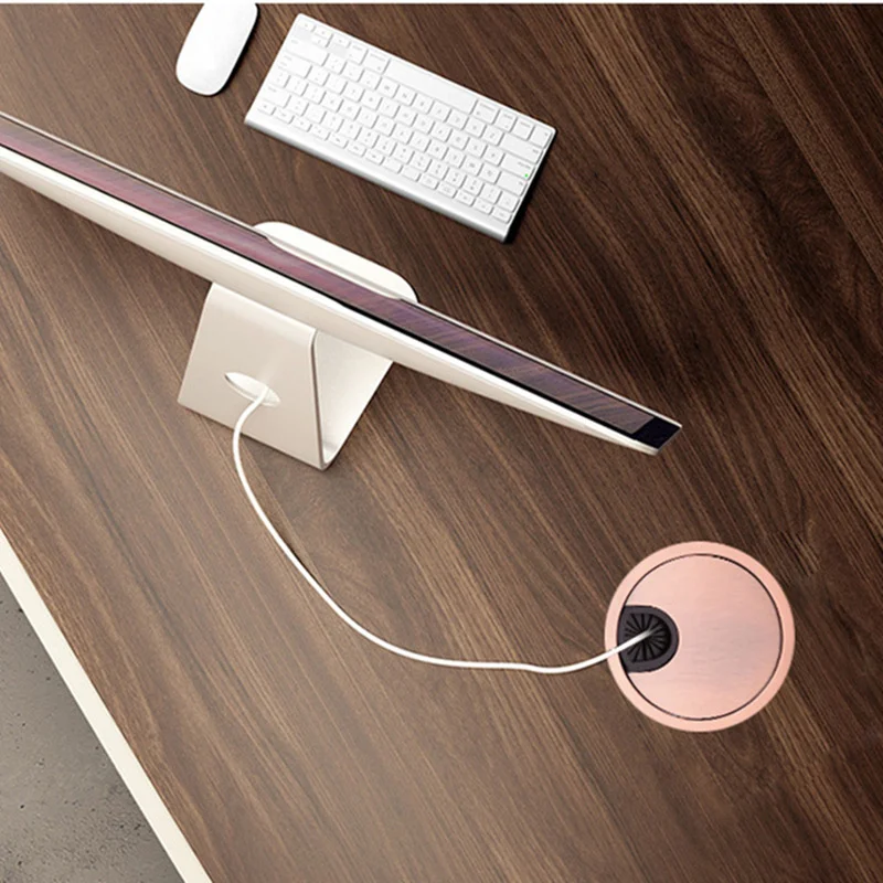 50/60mm Desk Wire Hole Cover ABS Plastic Round Cable Box Computer Thread Hole Table Line Hole Cover Decorative 7-color