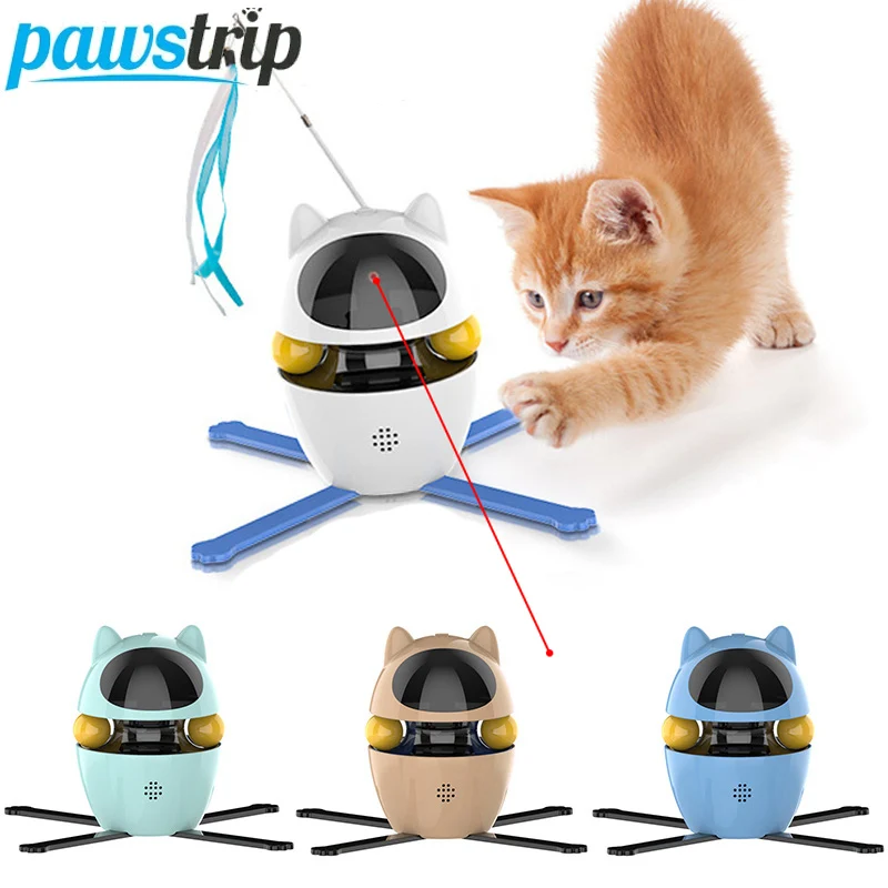 

4-In-1 Electric Cat Toy Interactive Pet Toys for Cats Smart Kitten Teasing Toys Led Laser Indoor Cat Toy Pet Supplies