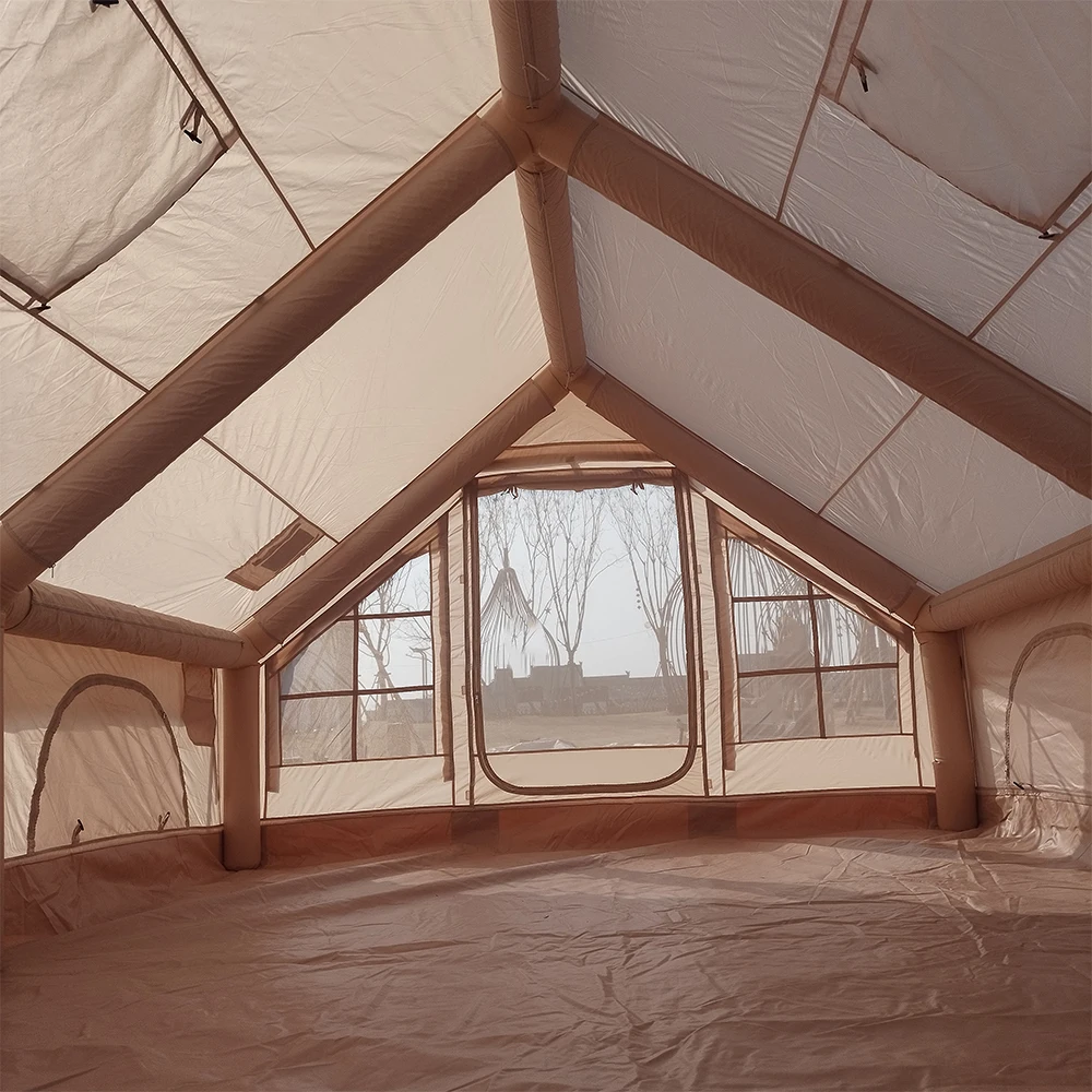 

Outdoor exquisite camping elongated inflatable tent Portable rainproof quick-opening cabin tent Rescue tent