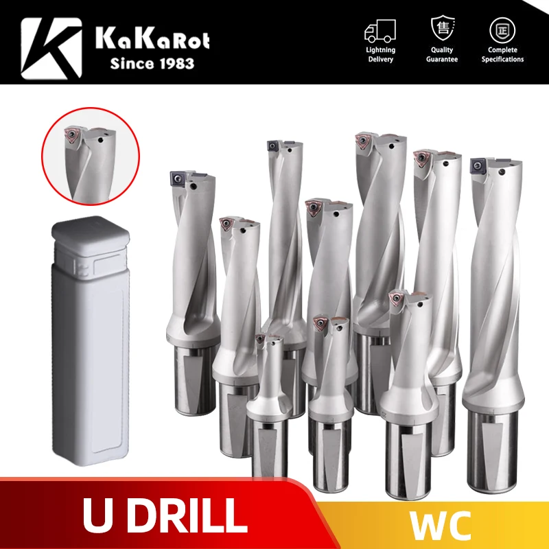 Wiertła KaKarot serii WC Wiertła do metalu Wiertła wewnętrzne 13 mm-50 mm Głębokość 2D 3D 4D Wiertła indeksowane U Maszyny, tokarki, CNC