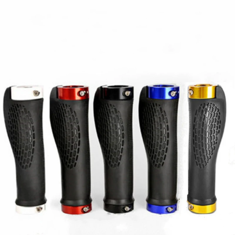 

Ergonomic Bike Grips with Aluminum Bar Ends, Non-Slip Rubber Handlebar Grips for Mountain Bike & Road Bicycle