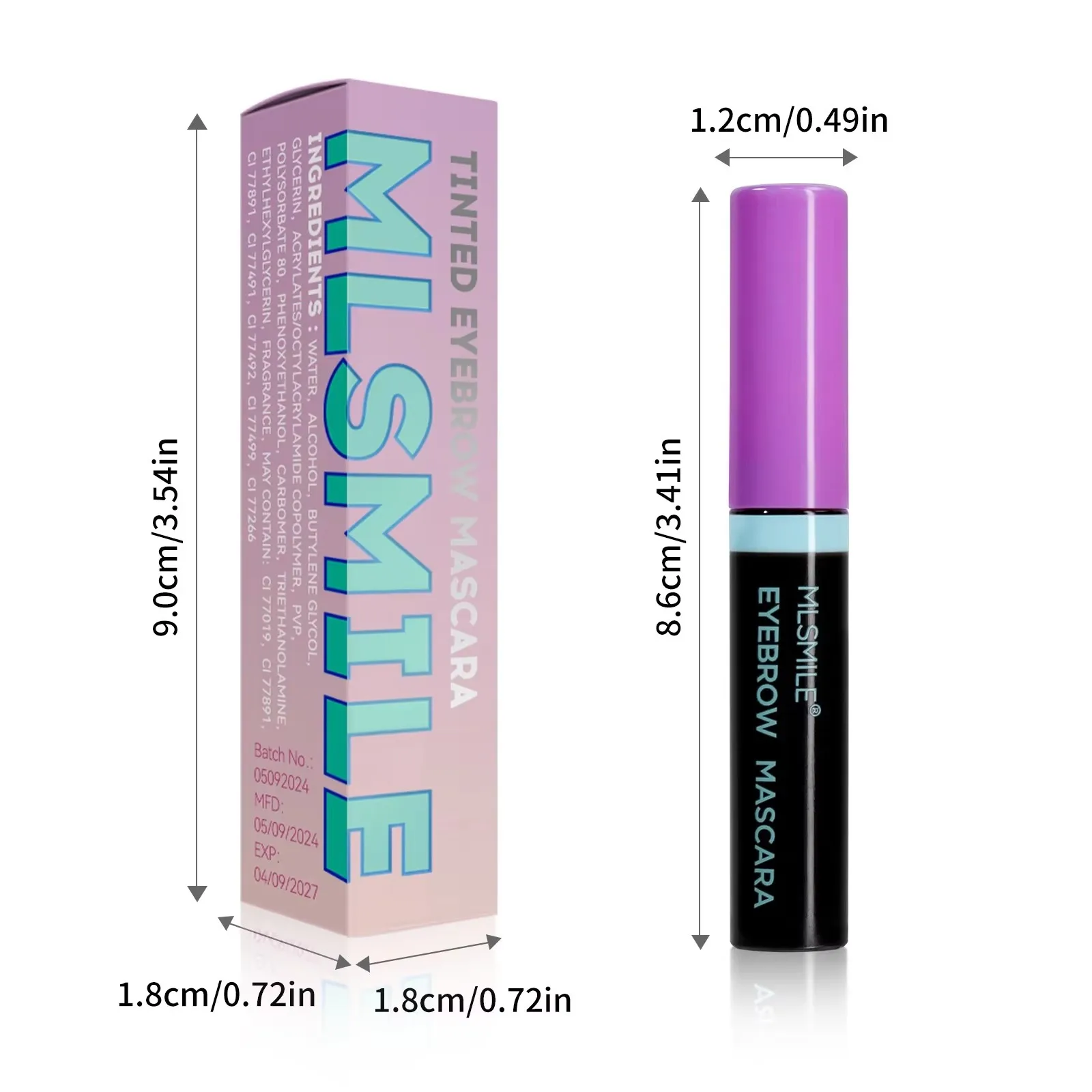 Mascara imperméable à l'eau longue durée pour les sourcils, crème pour les sourcils, gel cosmétique, sans bavure, séchage rapide, améliore le maquillage, 4 couleurs