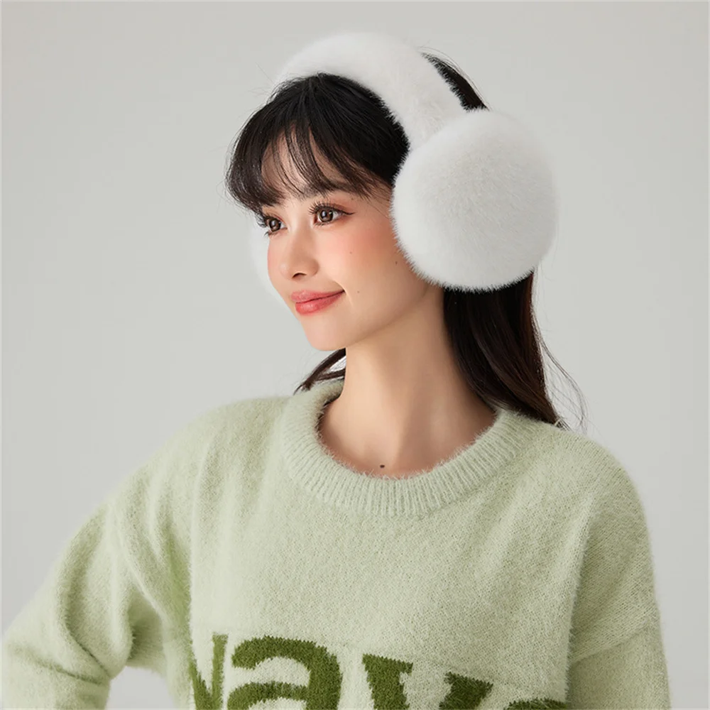 Earmuffs macios de pelúcia para homens e mulheres, tampa de ouvido quente, Earflap monocromático, proteção fria ao ar livre, nova moda, inverno, 2023