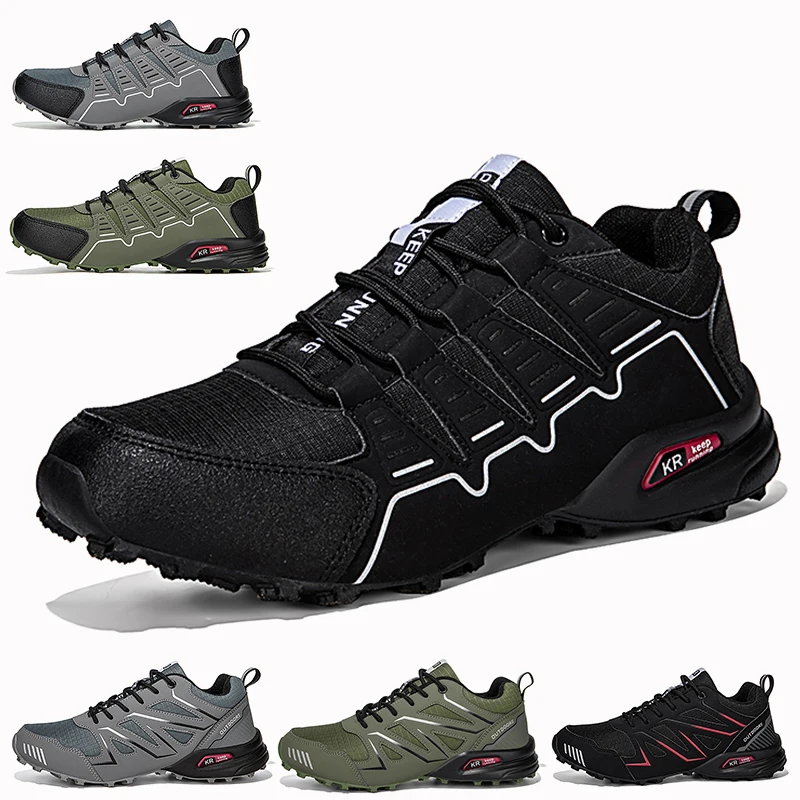 

LiXingMing Мужская походная обувь Сверхлегкие водонепроницаемые уличные ботинки Мужские кроссовки для кемпинга, горной ходьбы, охоты, тактические кроссовки