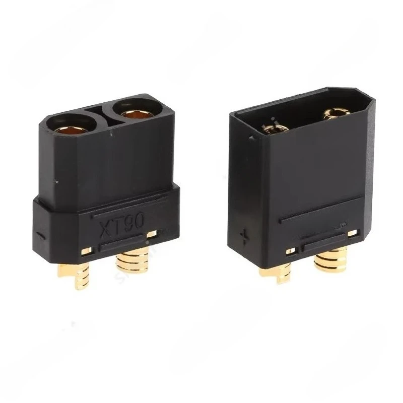 10PCS Amass XT90H XT90 Black Large Current Lipo Battery Connector Male Female Gold-plated Plug with Sheath for RC Aircraft Parts