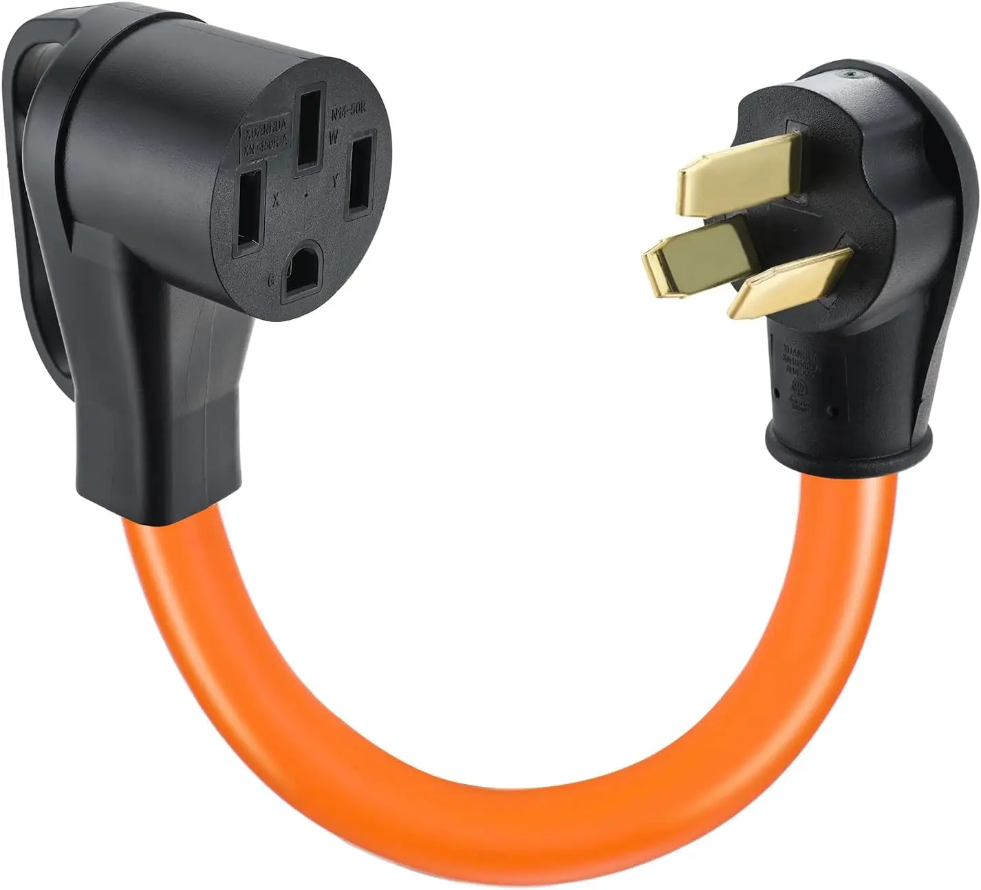 

10-50P To 14-50R EV Charger Adapter Cord W/ Grip Handle 1.5FT 4 Prong To 3 Prong Generator Welder Dryer Power Adapter 240V