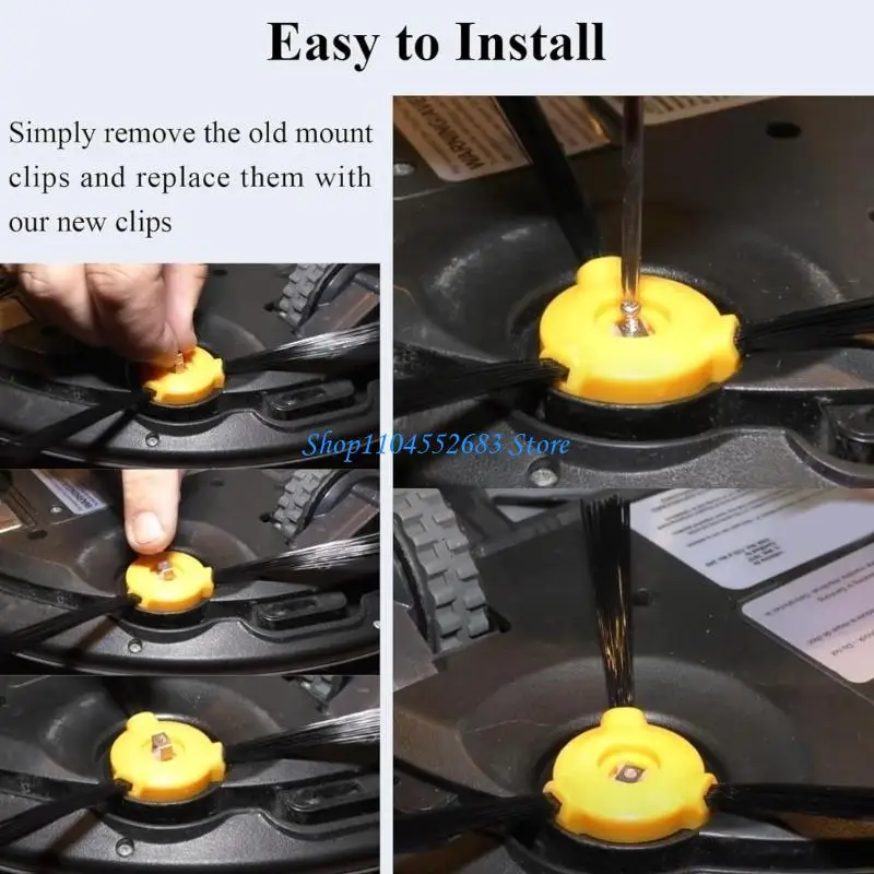 4Pieces Robot Vacuum Side Brush Mounting Brackets Stainless Steel Secure For Shark IQ & AV2501S