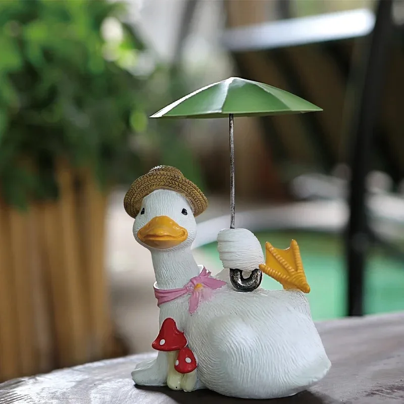 Cute Duck Resin Stand Garden Home Office Decorative Holder As birthday festival