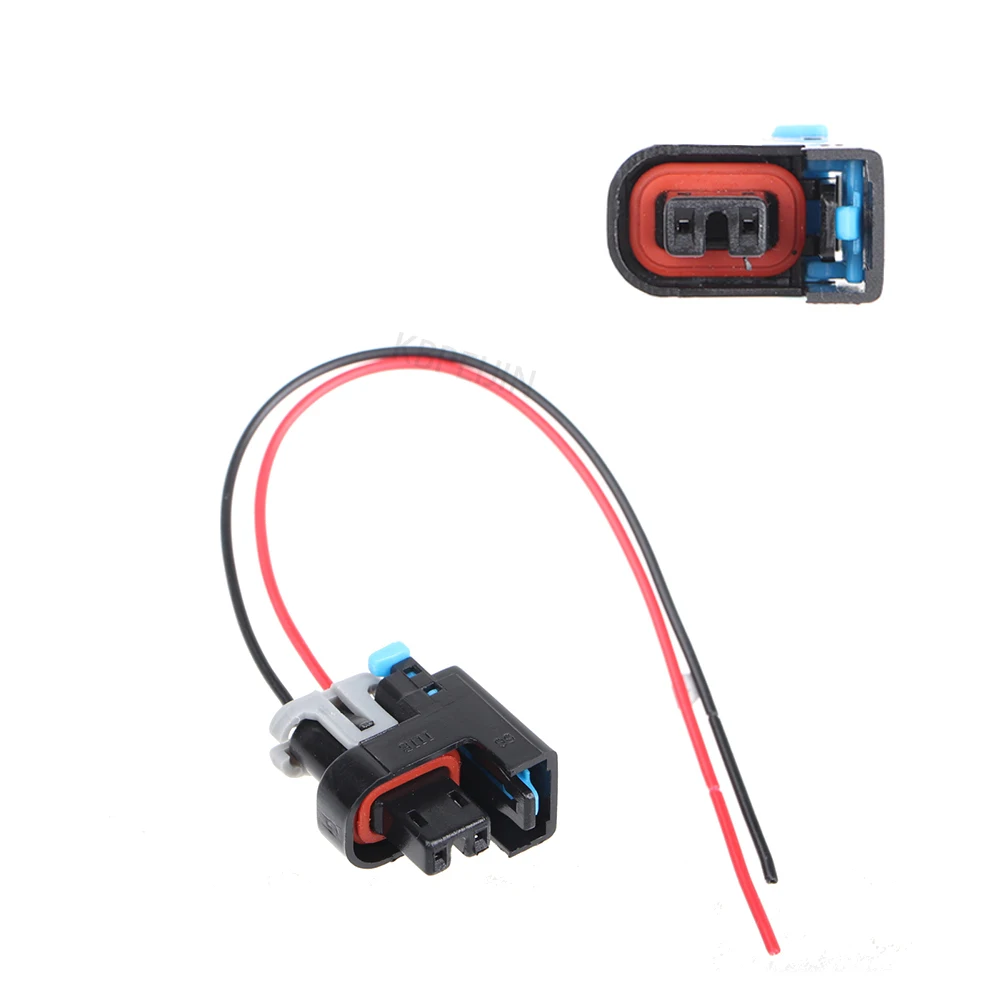 2x Car Fuel Injector Socket Adapter Connector For Buick Chevrolet Lova Aveo Wiring Harness Accessories