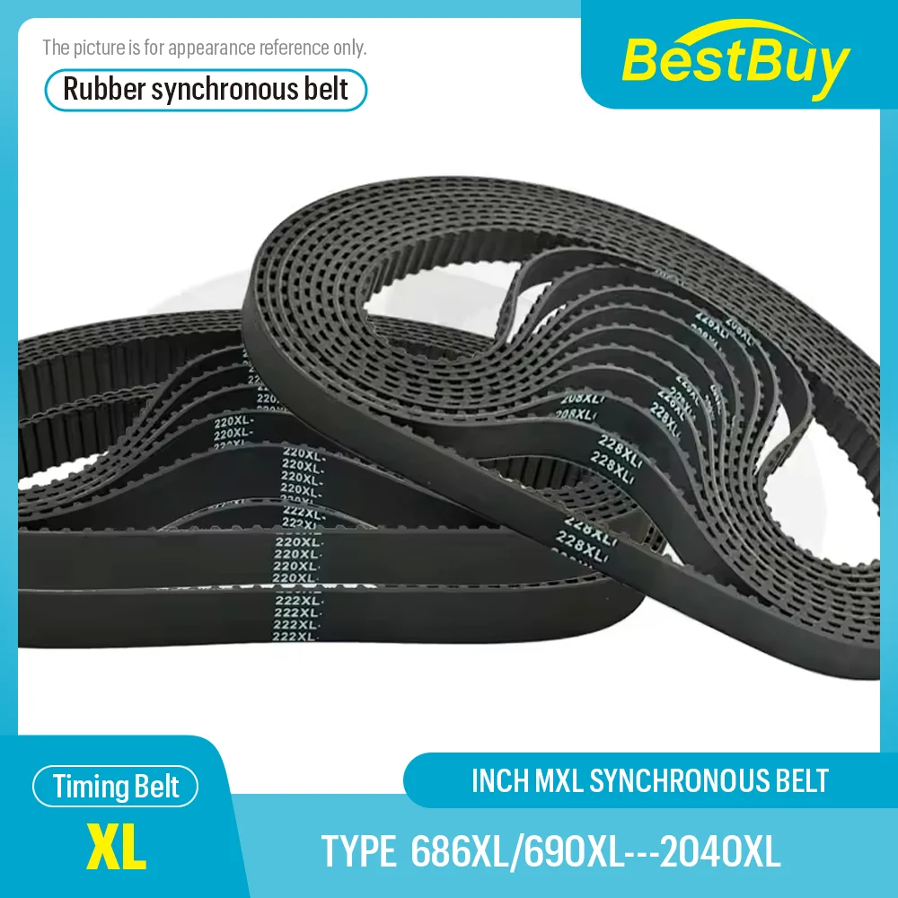 

686XL To 1300XL Timing Belt Trapezoidal Tooth Length LP=1742.4mm To 3302mm Width 6/8/10/12.7/15/20mm High Torque Toothed Belt