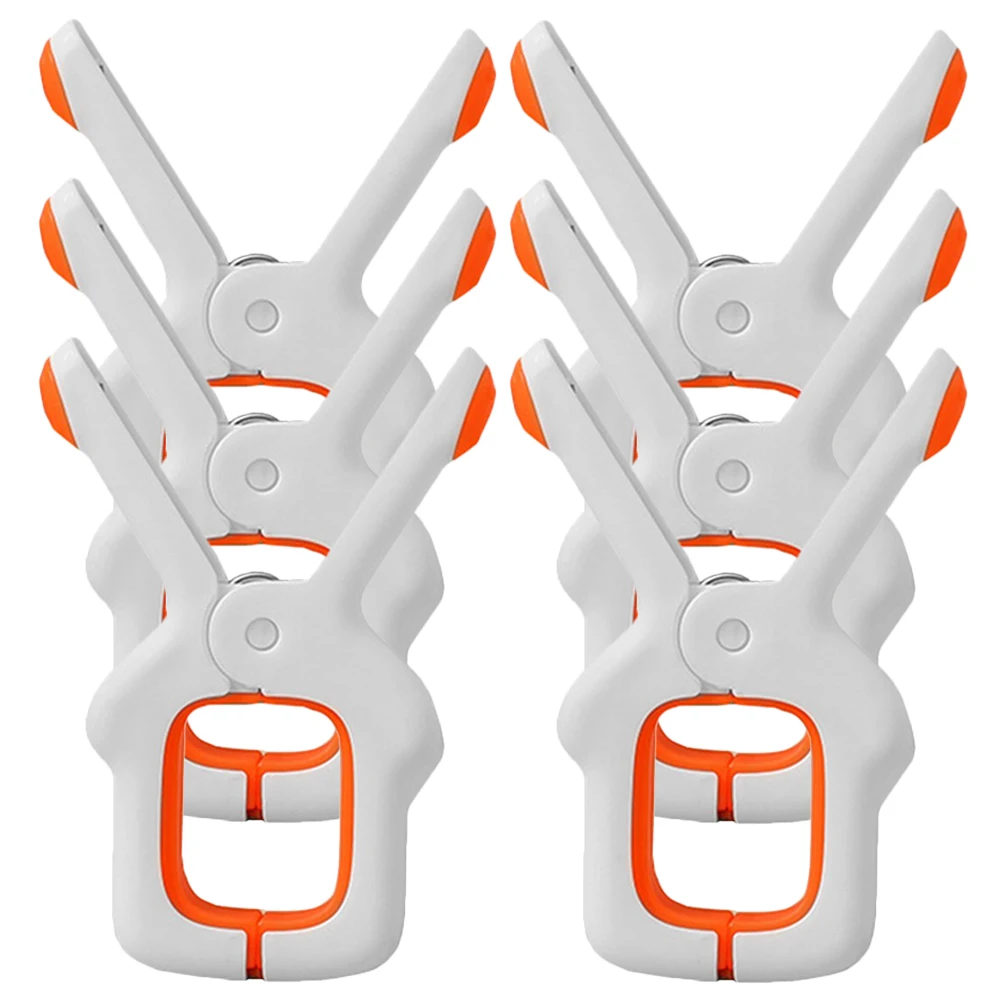 

6pcs Windproof Drying Clips Strong Spring Beach Towel Clips for Chairs Holiday Pool Cruise Ship Large Holder Portable