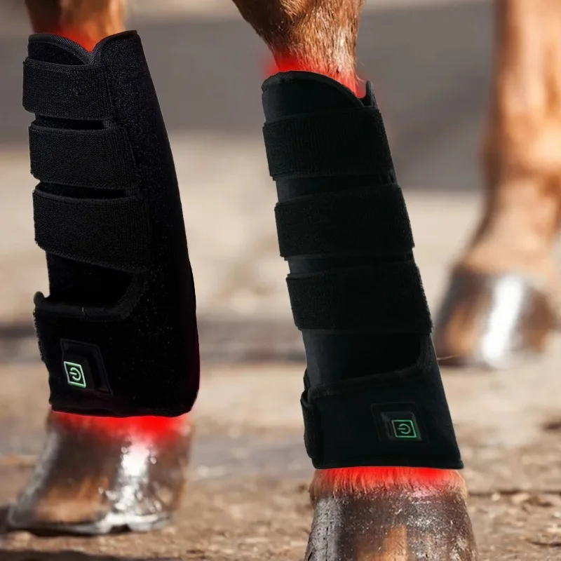 Blue 470nm 660nm 850nm Built in Battery Equine Red Light Therapy Infrared Grow Led Light Therapy Pads for Horse Leg/Boots