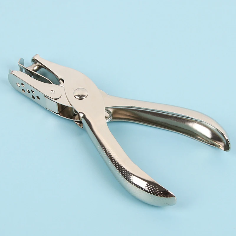 

1pc, Hand Held Metal Stationery Round Hole Diameter 6mm Hole Punch Pliers Hole Punch Paper Hole Punch Boxed Single Hole Punch