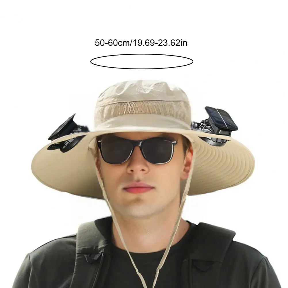 

Portable Solar Fan Cap Solar Powered Hat Outdoor Sun Hat with Solar Fan for Hiking Activities Wide Brim Lightweight Hat