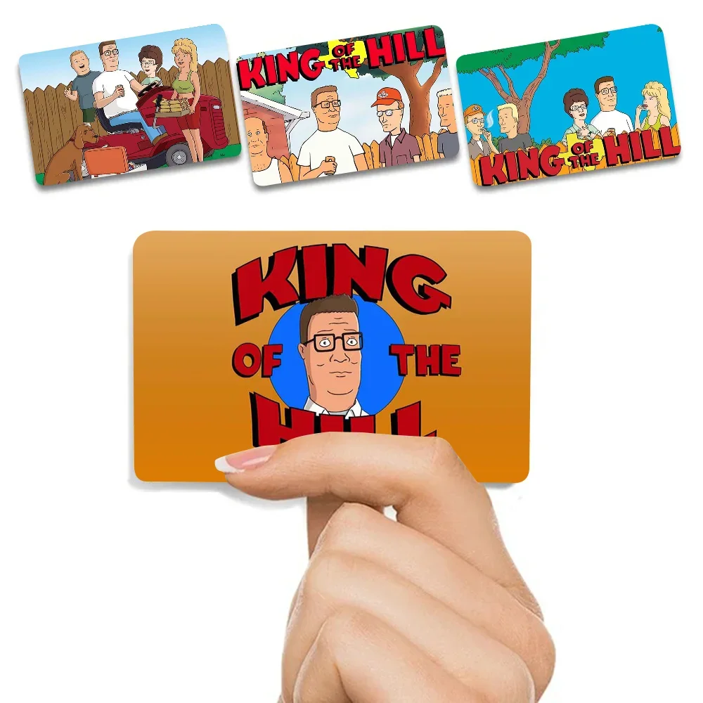 King Of The Hill Diy Kredit-Debitkarten-Aufkleber, Party-Aufkleber, Dekoration, wasserdicht, kleiner Chip-Karten-Hautaufkleber
