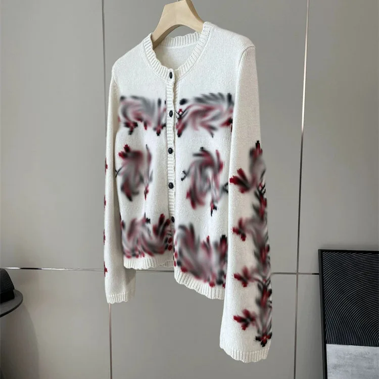 

Elegant Knitted Cardigan Women's round Neck Fair Isle Pattern Black Leather Buckle Sleeveless Sweater Winter Fashion Ladies' ...
