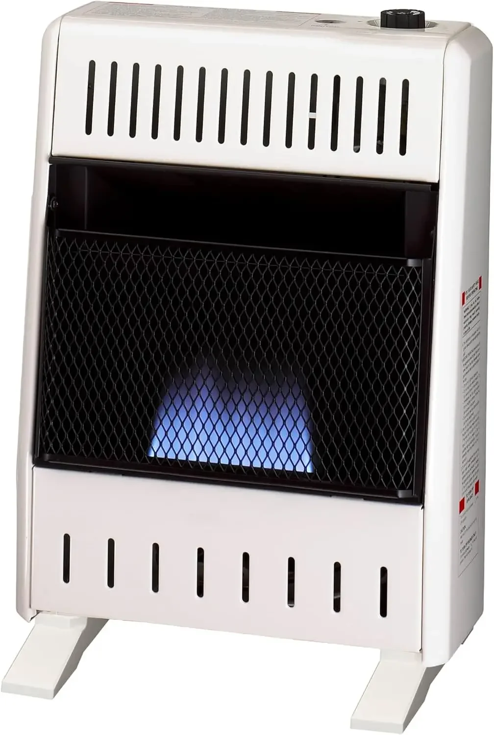 Heating Natural Gas Ventless Blue Flame Heater With Base Feet - 10,000 BTU, Manual Control - Model# MN100HBA-B