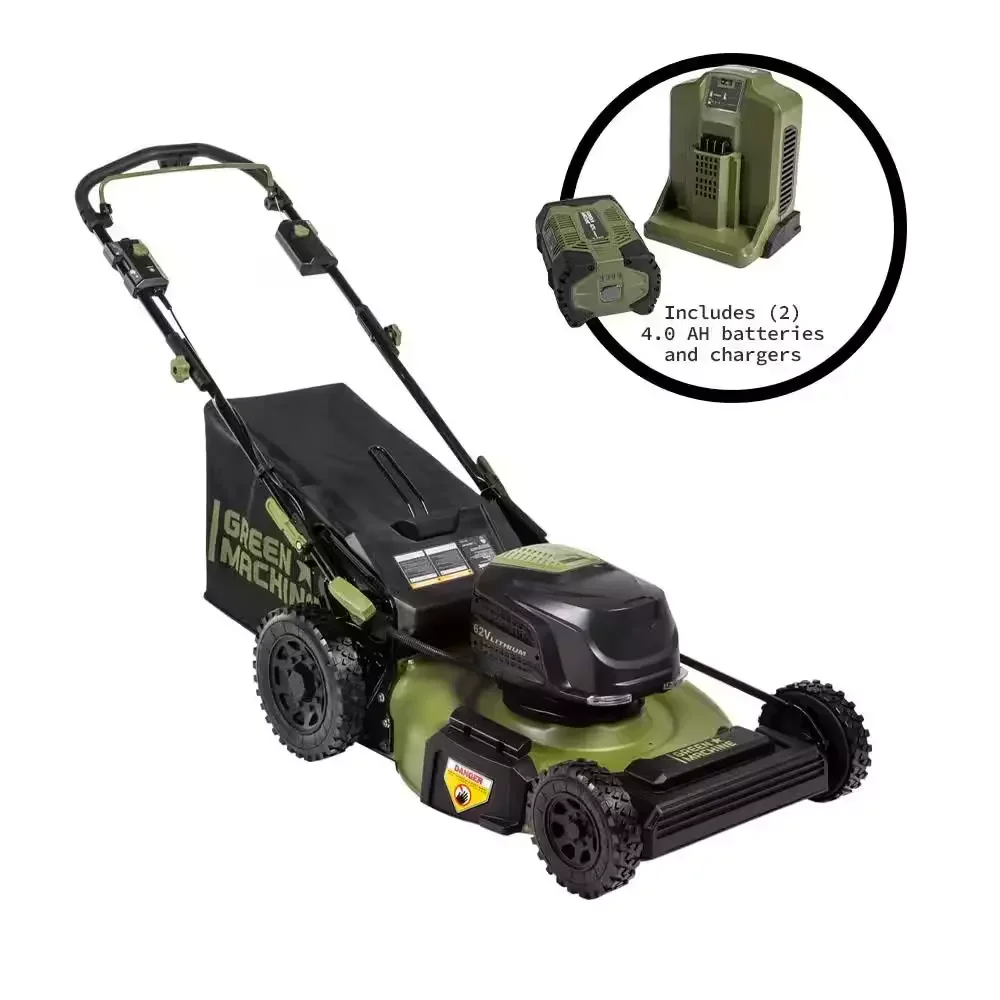 62V Brushless 22 In. Electric Cordless Battery Self- Propelled Lawn Mower