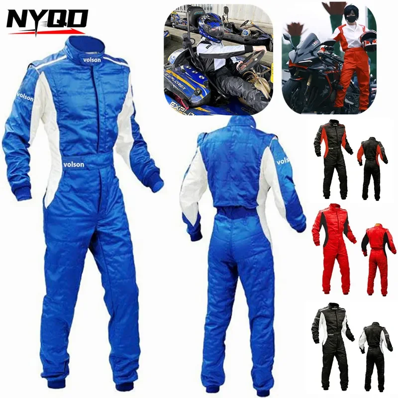 FAI Motorcycle Jacket Waterproof Racing Onesie Quick Dry Go-kart Suits Wear Resistant Motorcycle Onesie Composite Fabric