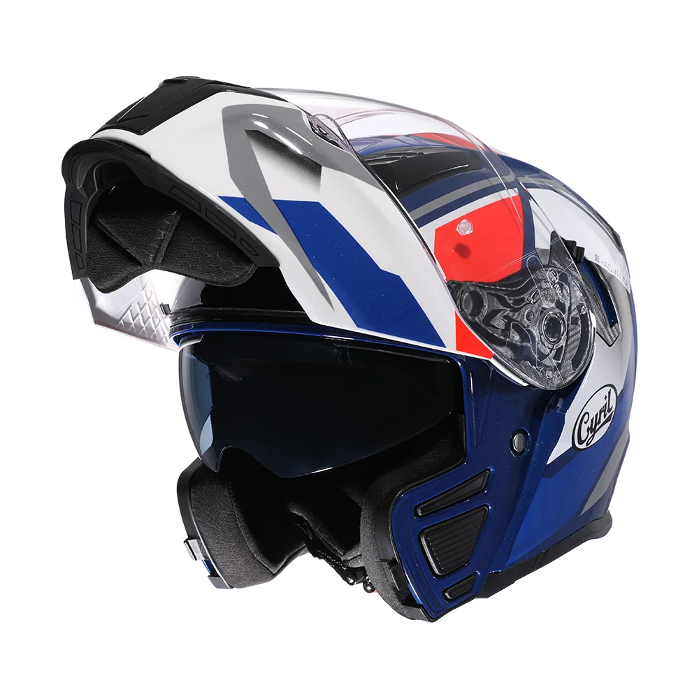 Cyril Motorcycle Modular Helmet Man Dual Visor Flip Up Open Face Electric Scooter Helmet Women