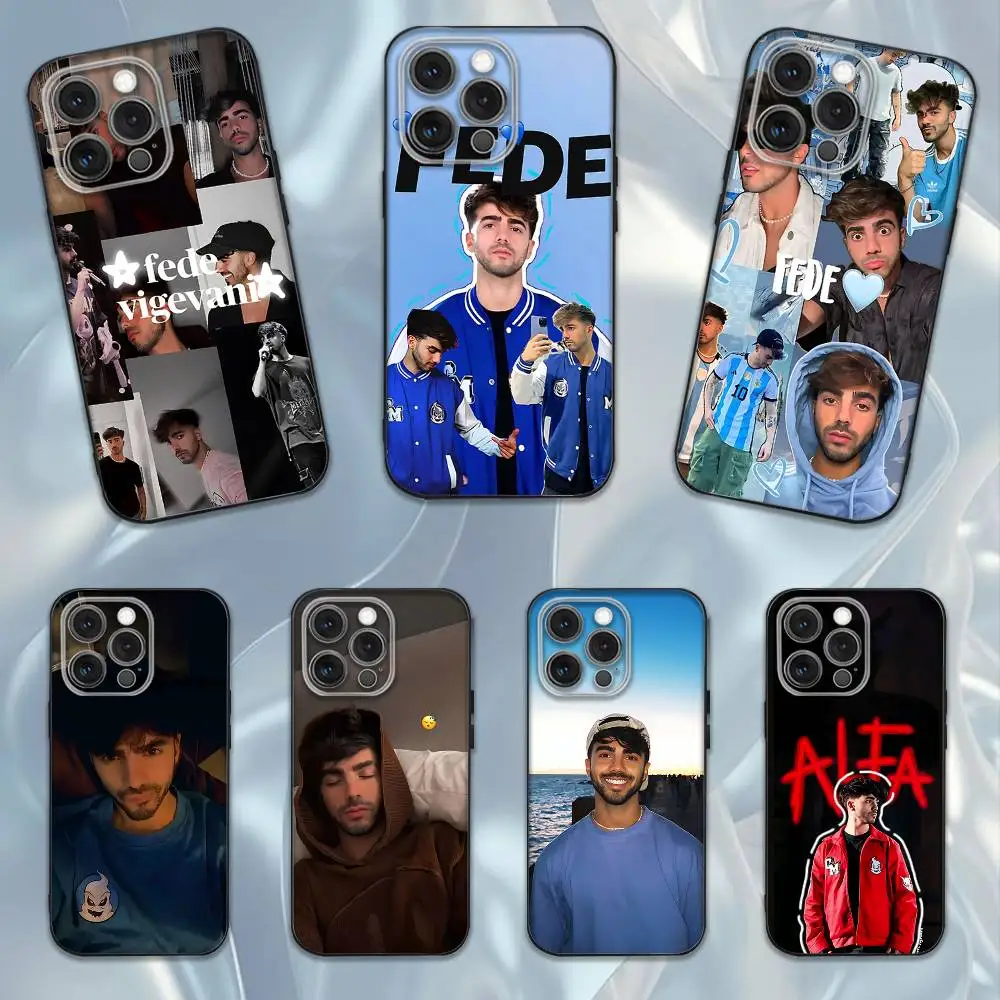 

Federico Vigevani YouTuber Phone Case For iPhone 16e,16,15,14,13,12,11,Pro,X,XS,Max,XR,Plus,Mini Soft Black Cover