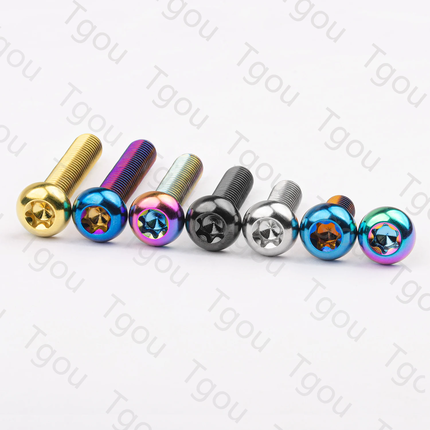 Tgou Titanium Bolt M6x10 15 20 25 30 35mm T30 Torx Head Screws for Bike Motorcycle Car Refit Fastener