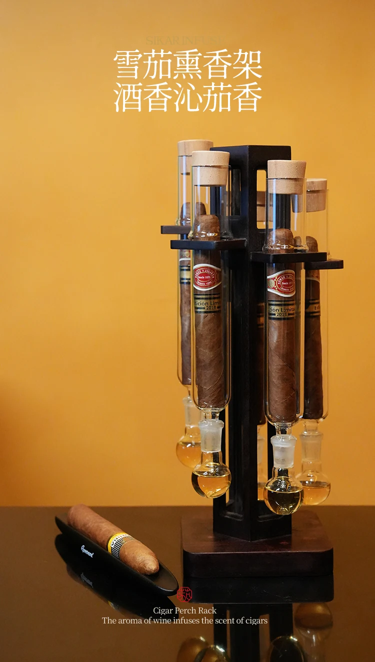 Five-tube wrap-around cigar care incense tube sealed mellow moisturizing box red sandalwood stand gift