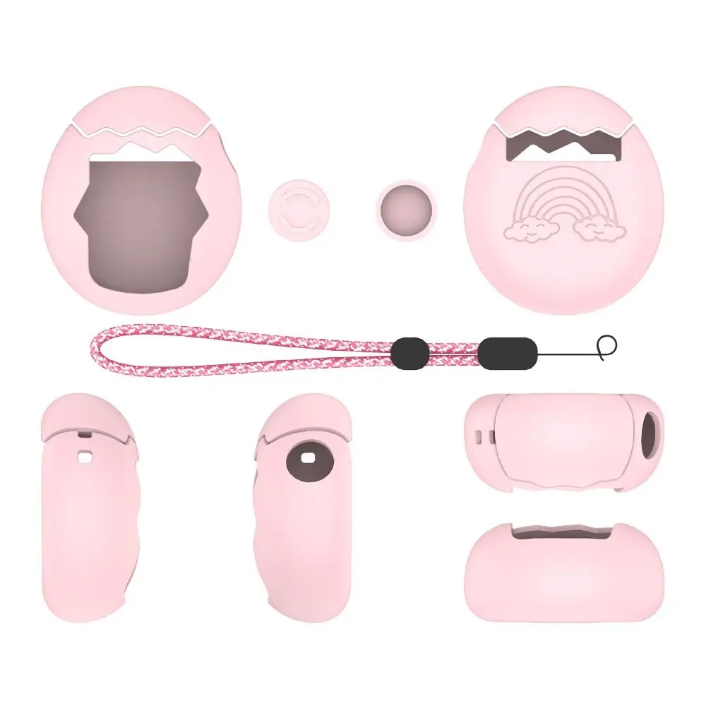 Silicone Games Console Protective Case with Lanyard Anti-Scratch Skin Cover Sleeve Shockproof for Tamagotchi Paradise