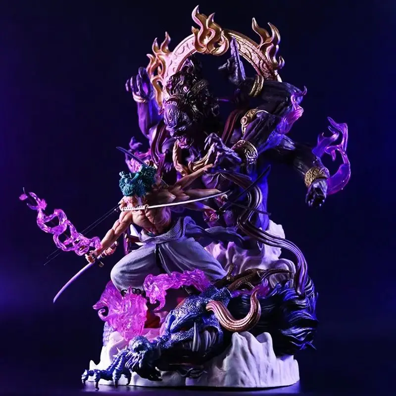 52cm One Piece Figure Roronoa Zoro Extremely Large Anime Collection Model Pvc Desktop Ornament Decorations Holiday Gifts Toys