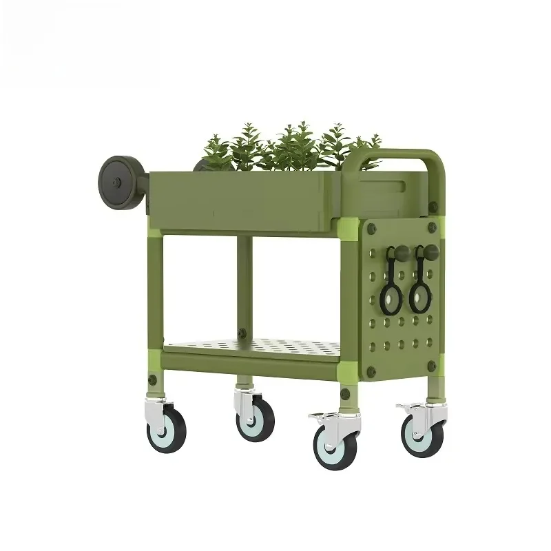 Wholesale High-quality Multiple Layers Raised Planter Box with Wheel Garden Bed for Vegetables Flower Herb Suit for School