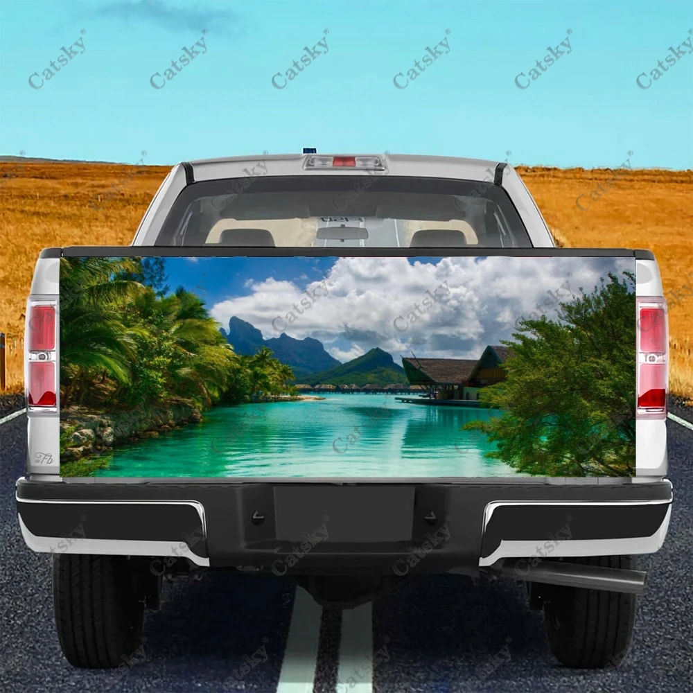 Tahiti landscape Car sticker rear appearance modification package vinyl universal suitable for auto truck decals