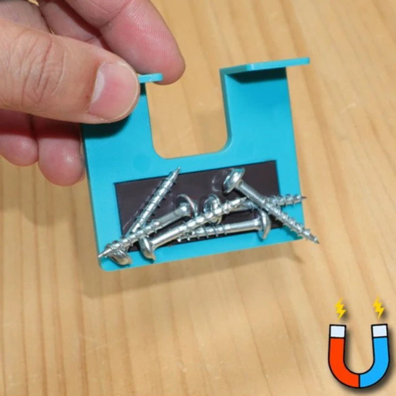 Charnière domestique, pièce d'installation rapide, dispositif de limite de poinçonnage ABS Durable, ensemble d'outils d'aide à l'installation magnétique multifonctionnel