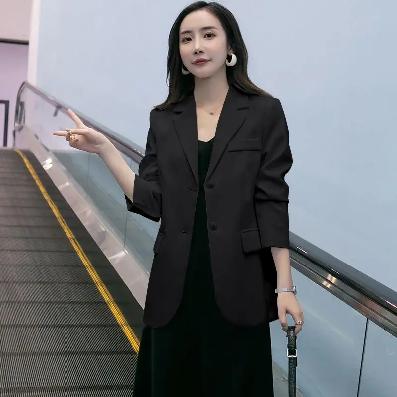 인터넷 셀럽 스몰 수트 자켓 여성 2025 봄 가을 신상 한국 버전 캐주얼 여성용 만능 수트 스몰 자켓