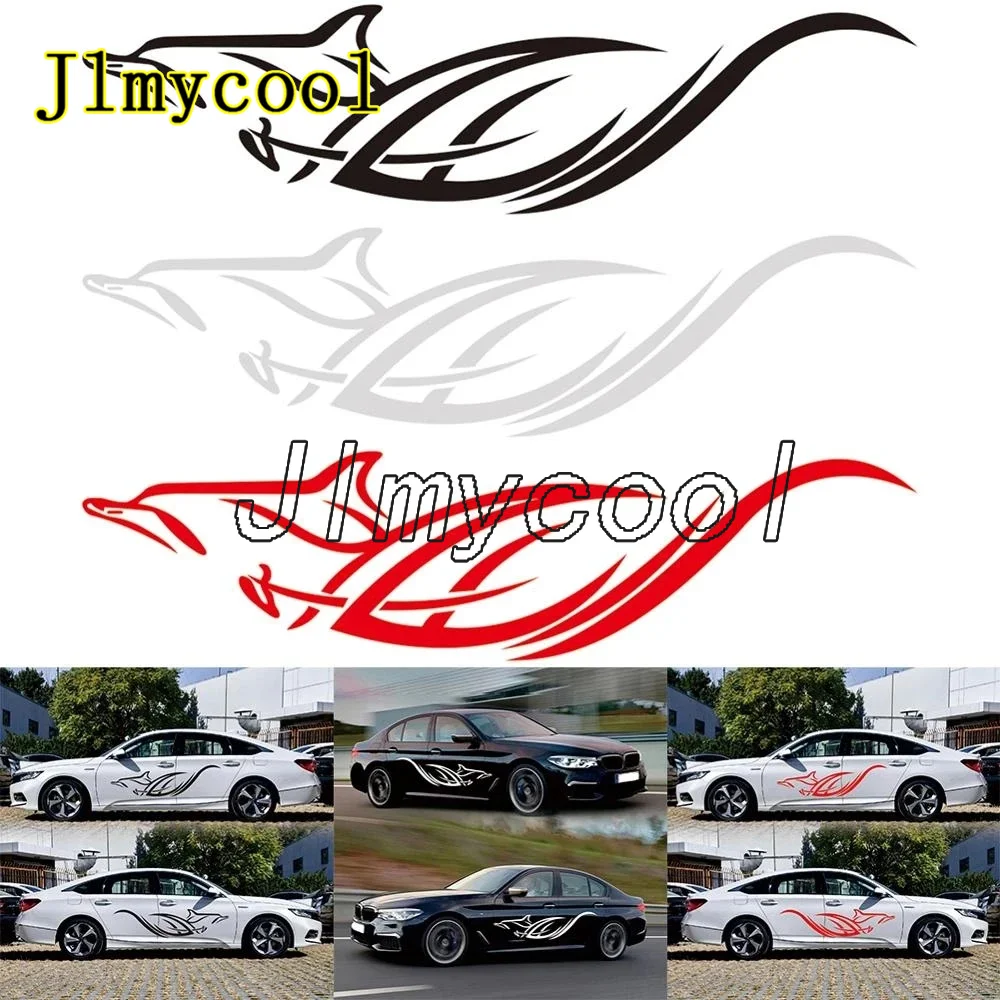 

Dauphin Totem Voiture Autocollant Voiture Carrosserie Course Côté Porte Longue Rayure Autocollants Auto