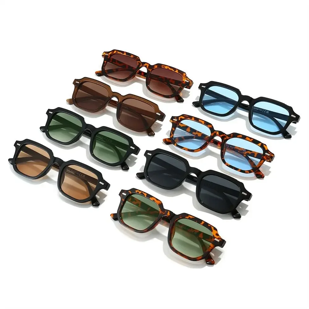 1Pc Fashionable Small Square Sunglasses with Multi-Color Pc Lenses, Trendy Eyewear Suitable for Driving and Traveling