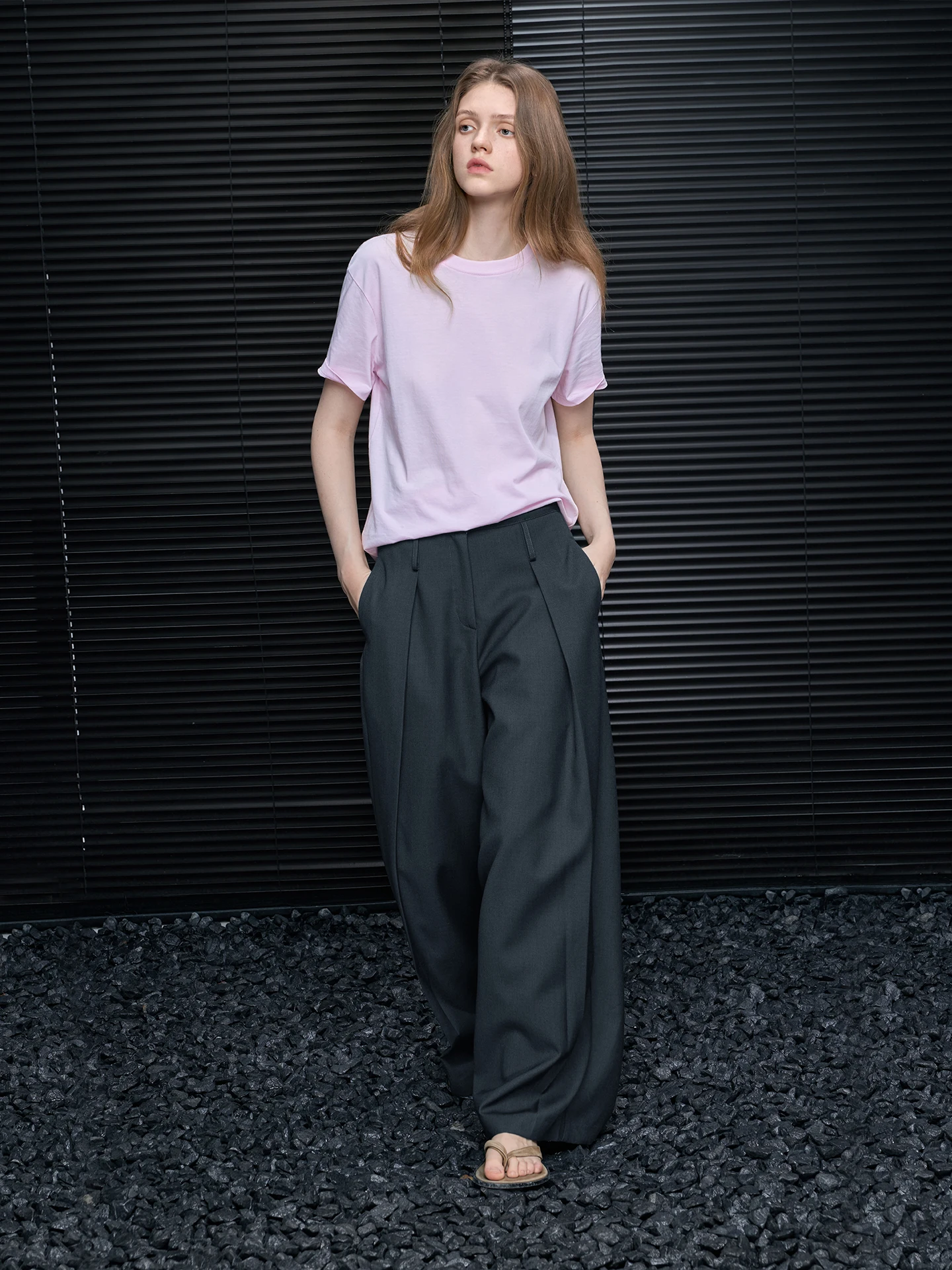 

Женские брюки-костюм с высокой талией и широкими штанинами, весна 2026, новинка, премиум-класс, очень популярные