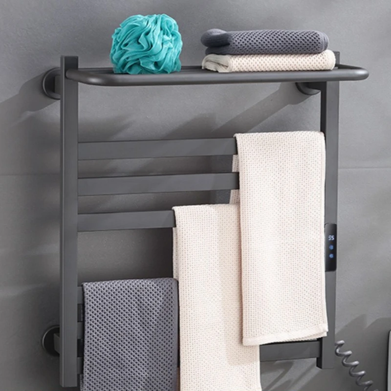 Electric Heated Towel Rail Bathroom Smart Thermal Towel Rack Heater Drying Towels Warmers Timer Bath Dryer Towels Holder Supplie