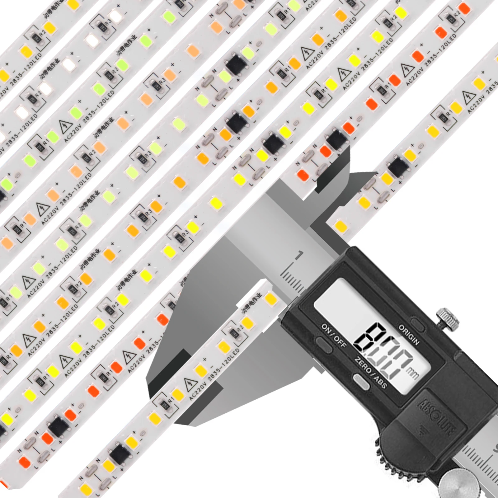 Imagem -03 - Fita Led Flexível Fita de Diodo Fita Lâmpada Corda Backlight Smd 2835 120leds por m Ip44 220v ac 230v 240v 5m 10m 20m ic