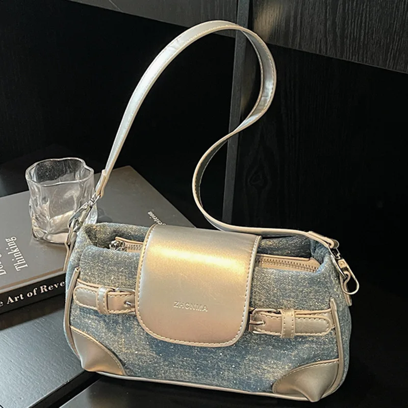 

2025 Новая модная нишевая сумка для женщин, летняя милая сумка через плечо, повседневная сумка на плечо под мышками, высококачественная сумка-тоут