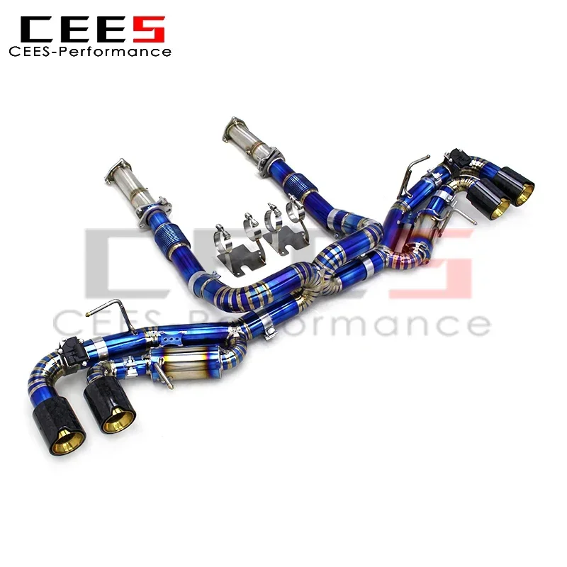 CEES Titanium Alloy Exhaust System for Chevrolet CORVETTE C8 2019-2023 Performance Catback Valved Exhaust Pipe Muffler