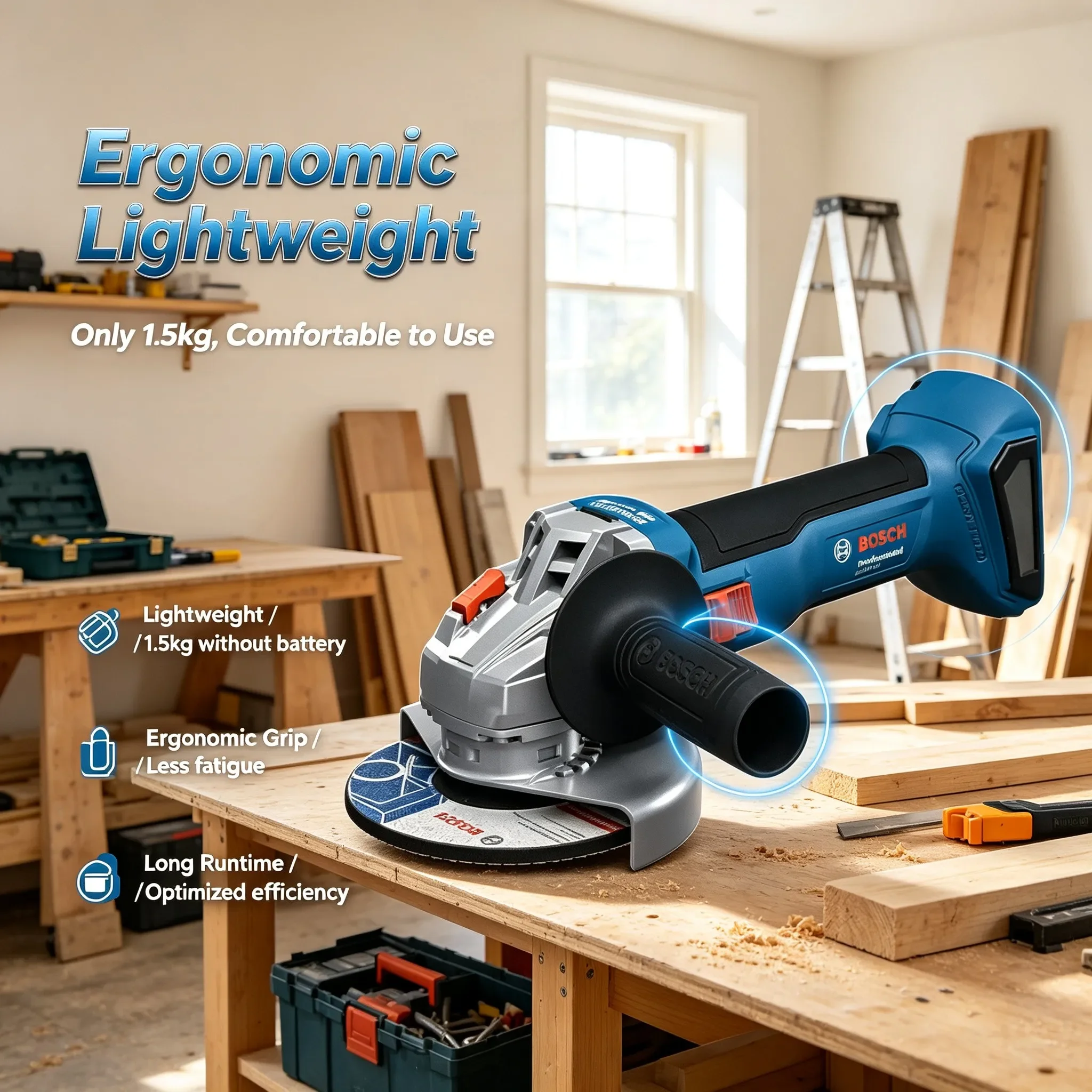 Bosch GWS 18V-8 Professional 18V Cordless Angle Grinder M10 100mm Brushless Cutting Machine 11,000 rpm Power Tools - view 6