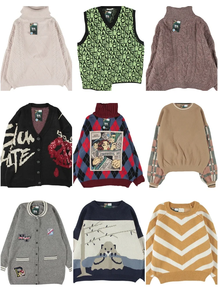 

Винтажный свободный шерстяной свитер Fair Isle с узором, цвет блузки, осень-зима, модные поездки на работу, длинный све, круглый...