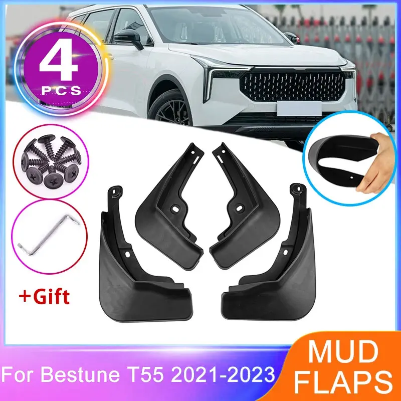 For Bestune T55 2021 2022 2023 Fender Front Rear Mudguards Splash Guards Wheel Protector Anti-splash Car-styling Car Accessories