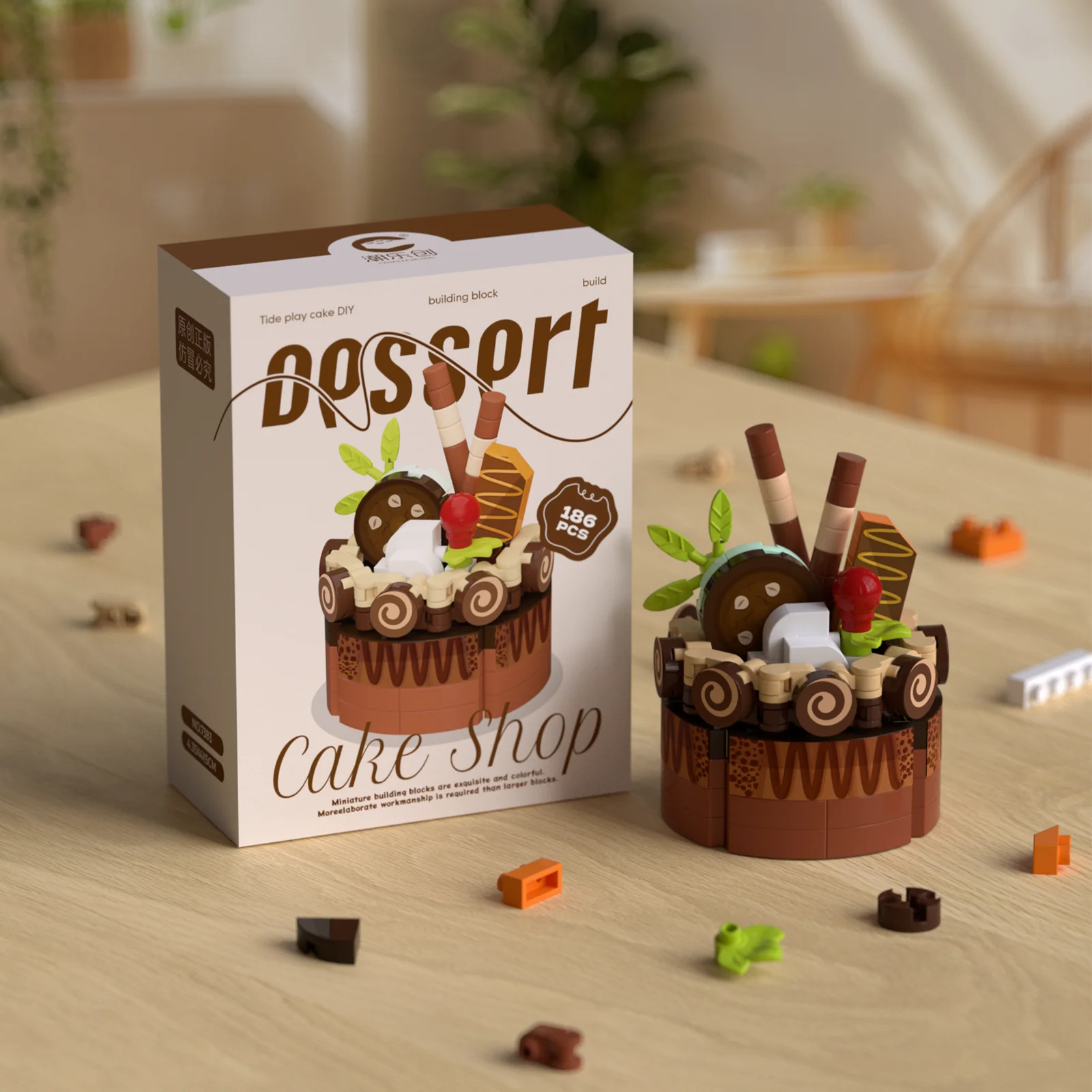 كعكة عيد الميلاد كعكة صغيرة بنة لعبة نموذج ديكور المنزل سطح المكتب الحلوى الغذاء التعليم لعبة الأطفال هدية الكبار #5