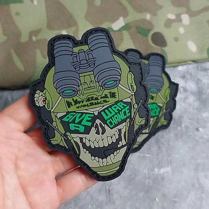 Parche PVC esqueleto táctico militar – Adhesivo para chaqueta o mochila