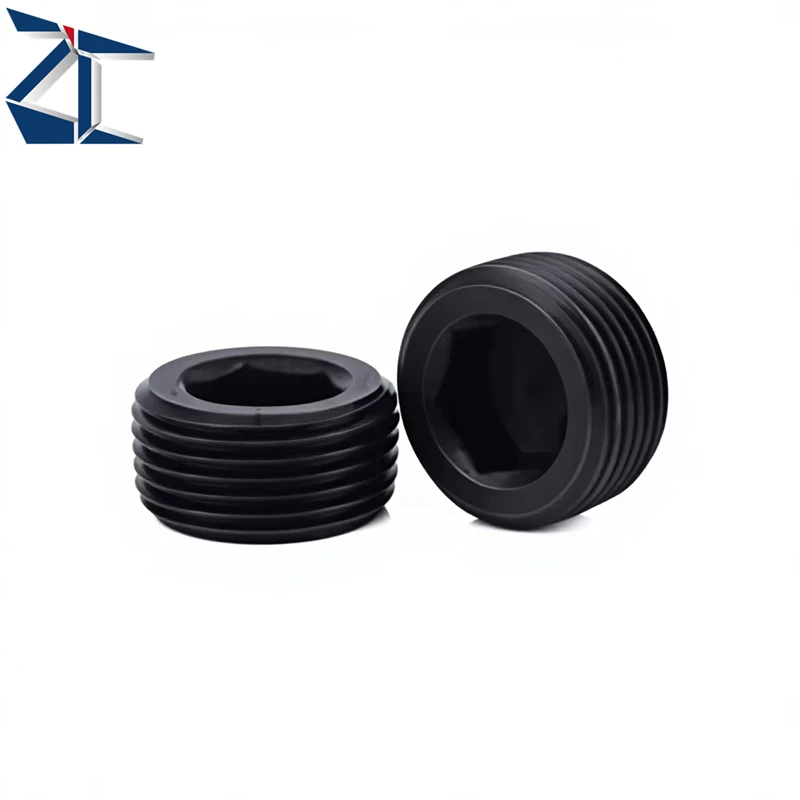 ZMSWH Carbon Steel Short Hexagonal Screw Plug High Precision External Hex Threaded Pipe Oil Plug for Machinery Hydraulic System