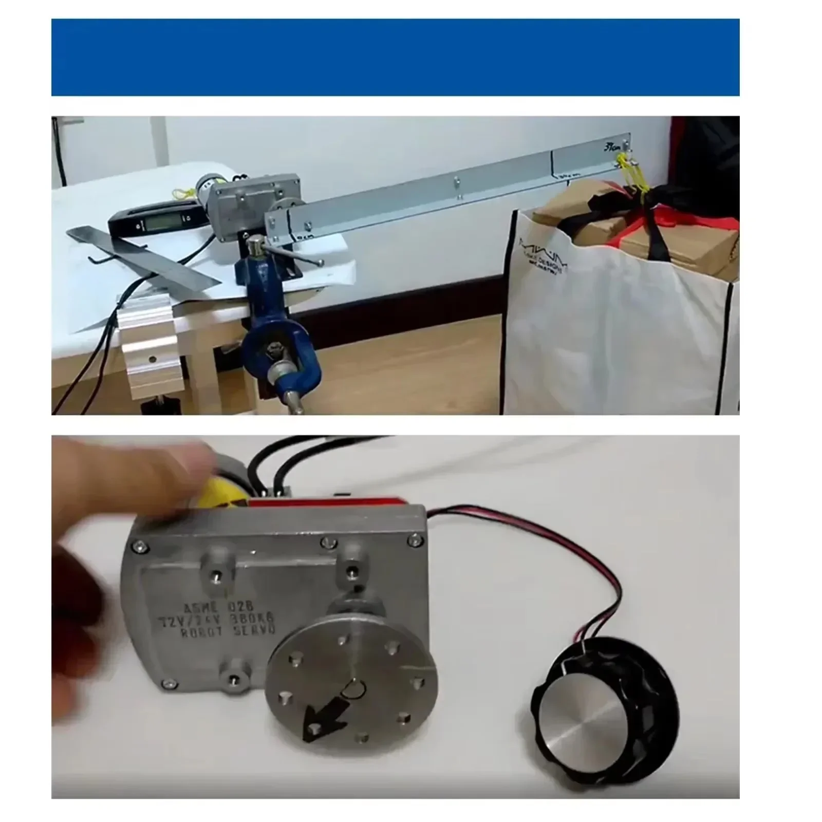 High-Power High-Torque Servo Motor 380Kg.cm DC 12-24V for Large Robotic Manipulator and RC Robots