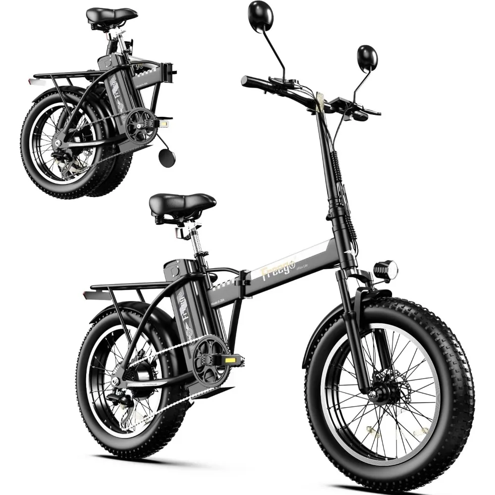 

Folding Electric Bike for Adults, Freego 500W Motor(800WPeak),28Mph Max Speed/48V/20Ah