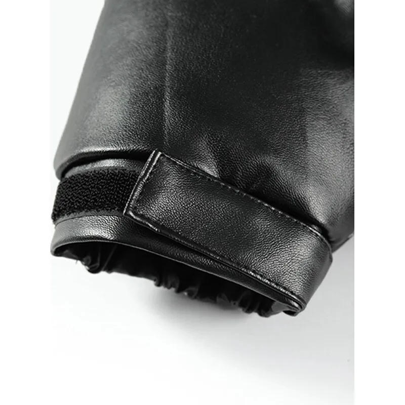 سترة شتوية سميكة من جلد البولي يوريثان للرجال ملابس خارجية قطنية دافئة على الكتف سترة عصرية مقاومة للبرد كاجوال فضفاضة #5